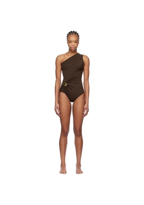 Bottega Veneta Brown Stretch Nylon Swimsuit