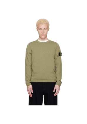 Stone Island Khaki 5100052 Organic Cotton Nylon Sweater