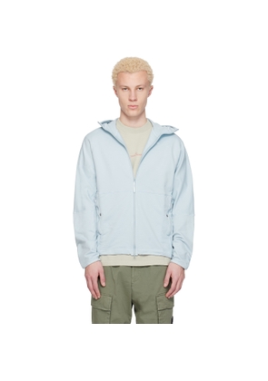 Stone Island Blue 6100069 Stretch Cotton Fleece Stellina Hoodie