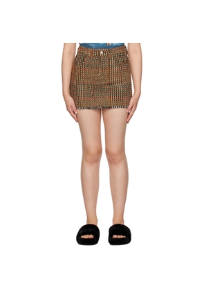 Stella McCartney Brown Check Miniskirt