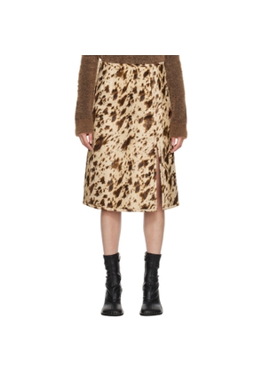 Stella McCartney Brown Print Midi Skirt