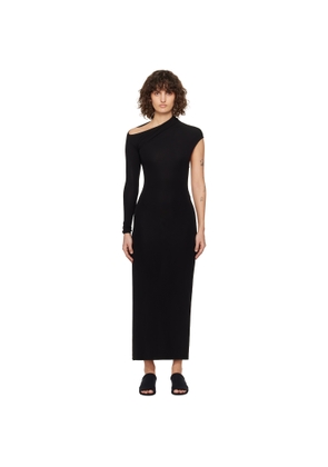 Courrèges Black Asymmetric Maxi Dress