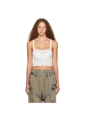 Dion Lee White Serpent Tank Top