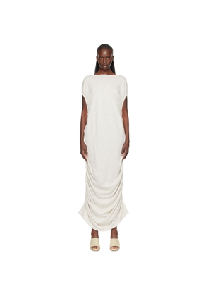 Lauren Manoogian Off-White Drape Maxi Dress