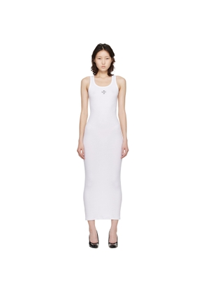 VETEMENTS White Cross Logo Tank Top Midi Dress