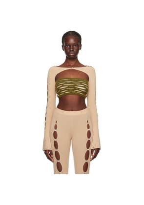 Rui Beige Cutout Arm Warmers