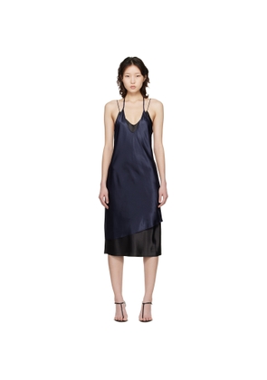 VETEMENTS Navy & Black Layered Minidress