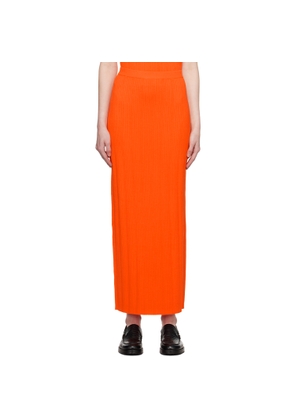 FRAME Orange Cutout Maxi Skirt