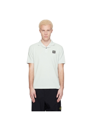 Stone Island Blue 2200008 Organic Cotton Piqué Stretch Polo