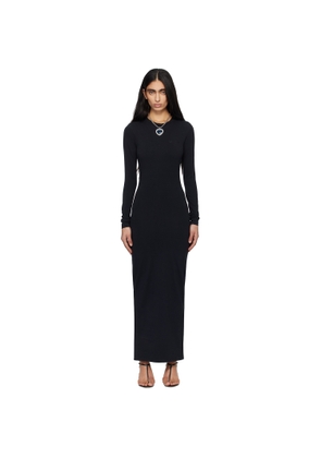 VETEMENTS Black Ribbed Maxi Dress