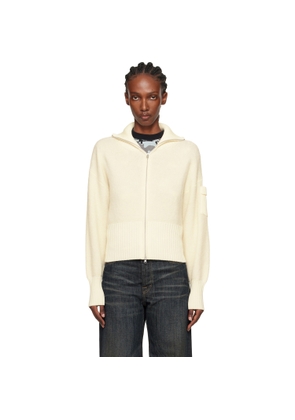 Canada Goose Off-White Sauble Alpaca Full Zip Sweater