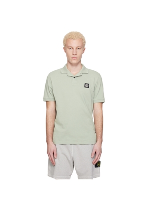 Stone Island Green 2200008 Organic Cotton Piqué Stretch Polo