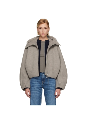 Canada Goose Taupe Chilliwack Wool Bomber Jacket