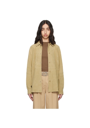 TOTEME Beige Soft Suede Overshirt