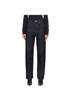 TOTEME Navy Twisted Seam Full Length Jeans