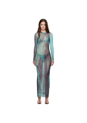 Jean Paul Gaultier Blue 'The Long Water' Maxi Dress