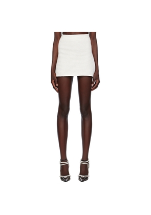 MACH & MACH White Zip Miniskirt