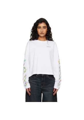 Off-White White Diagonal Glowing Flower T-shirt