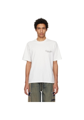 AMIRI White 'Chateau' Script T-shirt