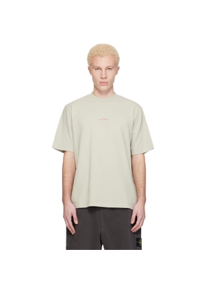 Stone Island Gray 2100001 Combed Organic Cotton Jersey T-shirt