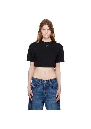Off-White Black 'OFF' Stamp Rib Cropped T-shirt