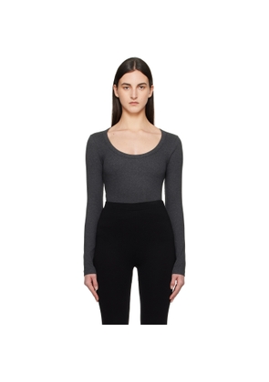 TOTEME Gray Classic Rib T-shirt