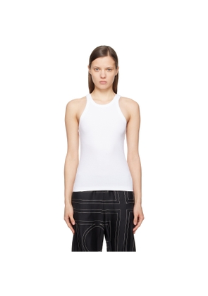 TOTEME White Curved Rib Tank Top