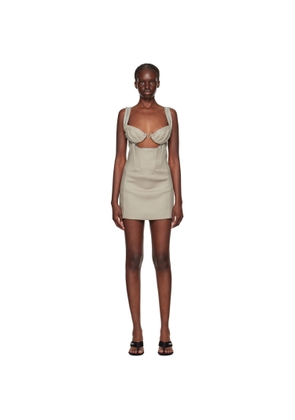 Dion Lee Beige Zip Underwire Minidress