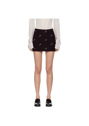 Rier Purple Walker Flowers Miniskirt