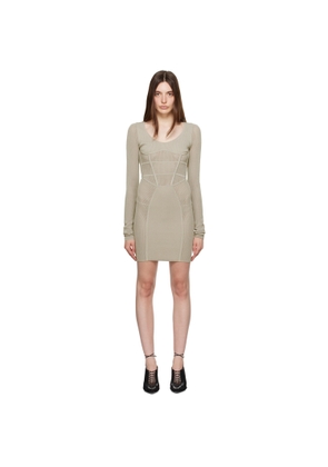 Dion Lee Gray Semi-Sheer Minidress