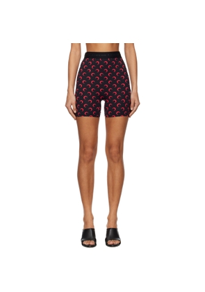 Marine Serre SSENSE Exclusive Black Moon Printed Jersey Biker Shorts