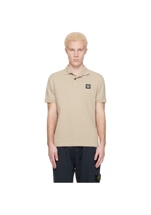 Stone Island Beige 2200008 Organic Cotton Piqué Stretch Polo