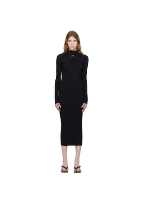 Off-White Black 'OFF' Stamp Rib Round Maxi Dress