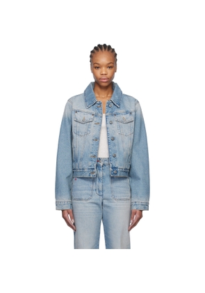 Victoria Beckham Blue Padded Denim Jacket