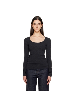 TOTEME Gray Compact Knit Top
