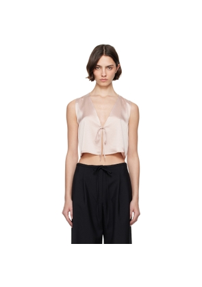 LESET Pink Barb Tie Top