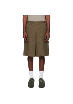 Toga Virilis Khaki Canvas Shorts
