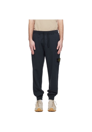 Stone Island Navy 6200021 Organic Cotton Fleece Cargo Pants