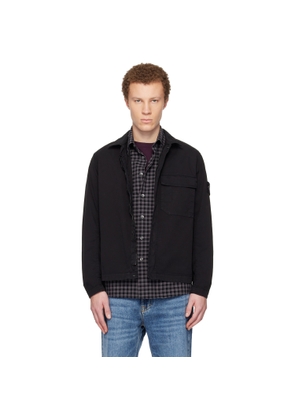 Stone Island Black 1200013 Stretch Organic Cotton Twill Shirt