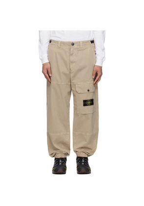 Stone Island Tan 3100010 Organic Cotton Stretch Broken Twill Trousers
