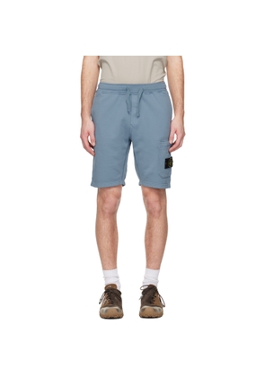Stone Island Blue 6200011 Organic Cotton Fleece Shorts