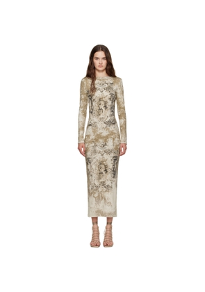 Jean Paul Gaultier Beige 'The Médaillon' Cotton Maxi Dress
