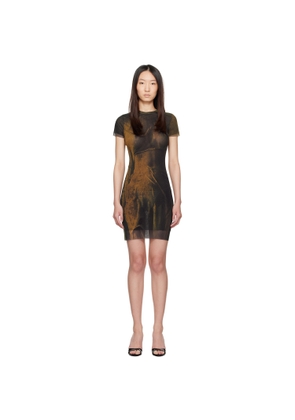 Jean Paul Gaultier SSENSE Exclusive Green Printed Acid Water Minidress