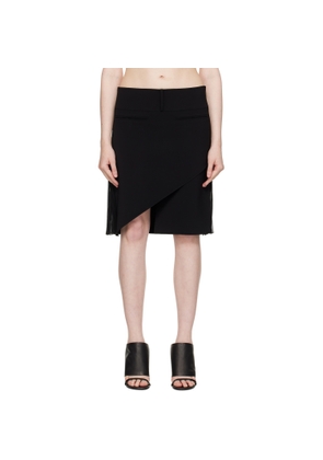 Courrèges Black Infinity Pleats Miniskirt