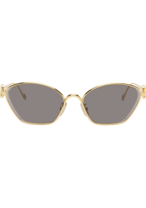 LOEWE Gold Anagram Hexagonal Sunglasses