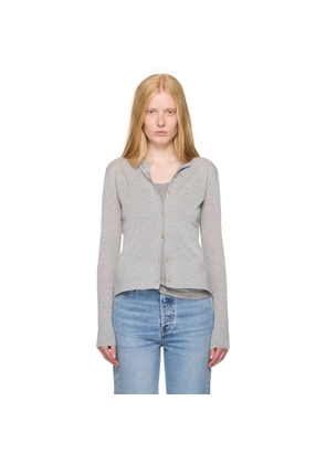 TOTEME Gray Fine Knit Cardigan