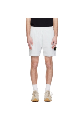 Stone Island Blue 6200014 Malfilé Fleece Old Effect Shorts