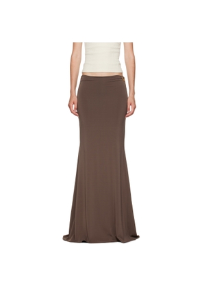 AMIRI Brown Logo Chain Maxi Skirt