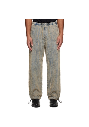 Diesel Blue Relaxed D-Martial 0cmbz Jeans