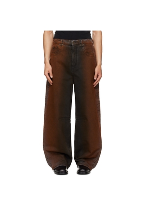 EGONlab Black & Orange Overscaled Jeans